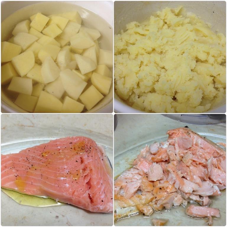 Картофельные крокеты с лососем