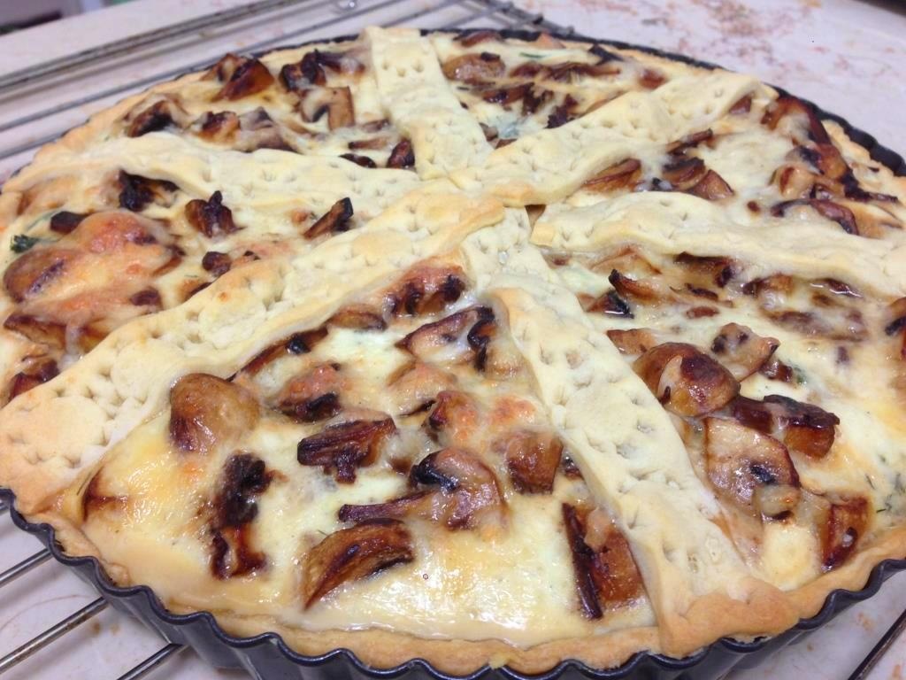 Пирог с курицей и грибами