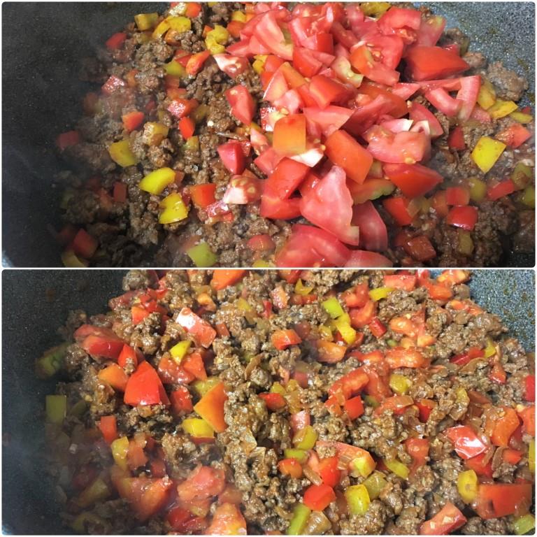 Пиде с мясом и овощами