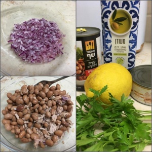 Салат из тунца с фасолью