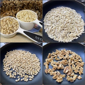 Салат с зеленью, клюквой и орехами