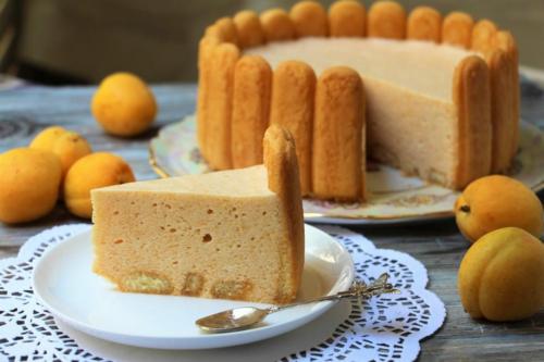 Абрикосовый торт суфле без выпечки
