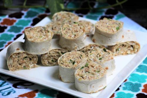 Рулеты из лаваша с сардиной