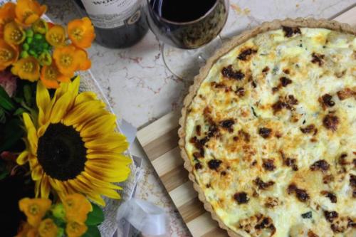 Киш с белой рыбой