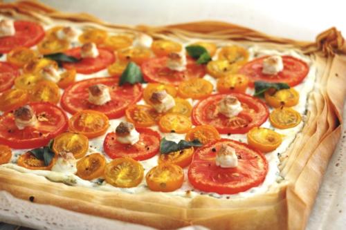 Тарт с помидорами и рикоттой