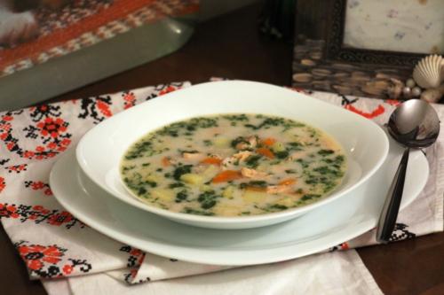 Финский сливочный суп с лососем