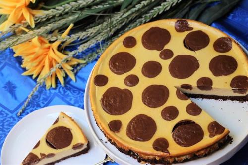 Творожно-шоколадный торт "Полька дот"