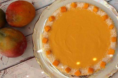 Манговый торт без выпечки